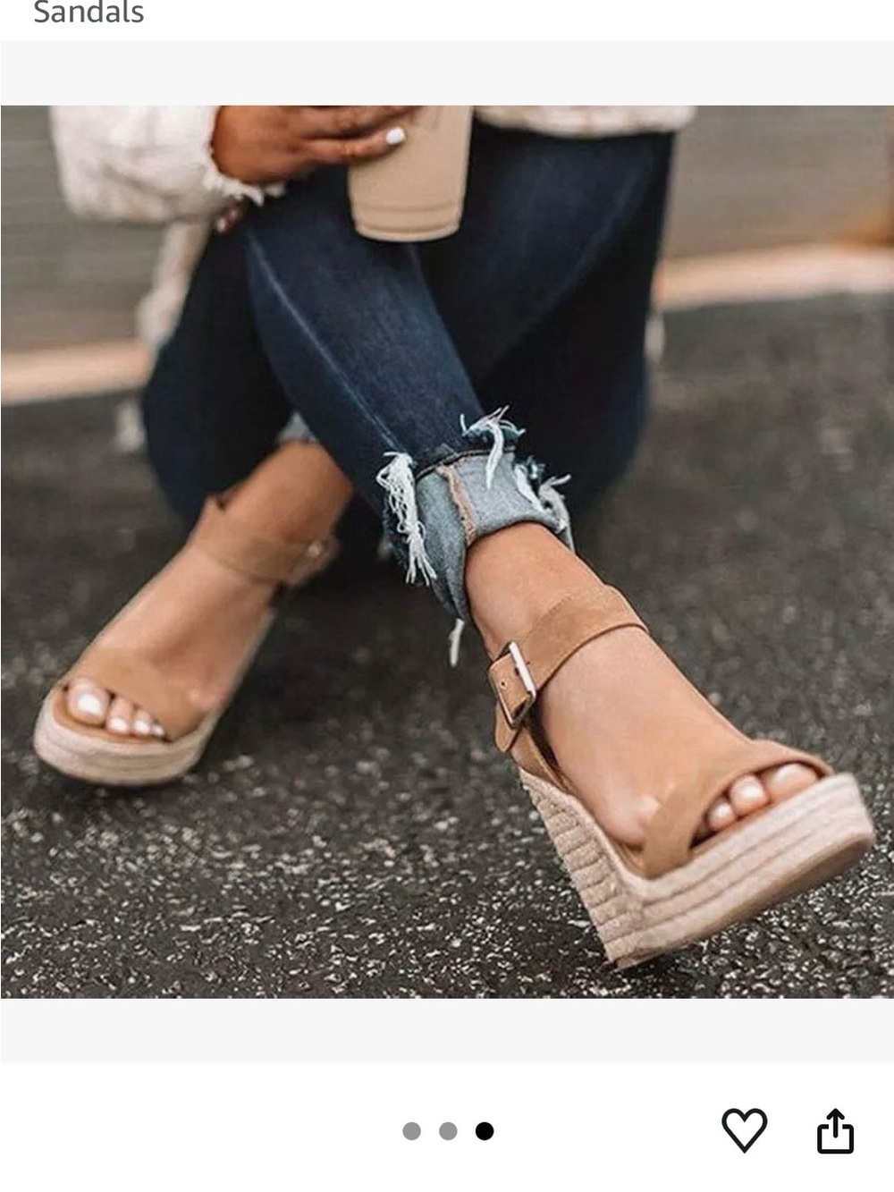 Women's Tan Espadrille Wedge Sandals - Stylish Ankle Strap